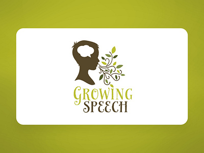 Growing Speech Logo brand identity branding branding design graphic design growth logo logo logo design speech therapy speech therapy logo