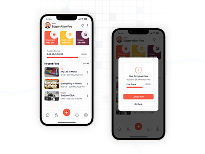 File Manager Mobile App Design android app app design app designer cloud storage file file explorer file management file manager file sharing file uploaded files folder folder gallery ios app mobile app mobile app design multimedia storage storage app