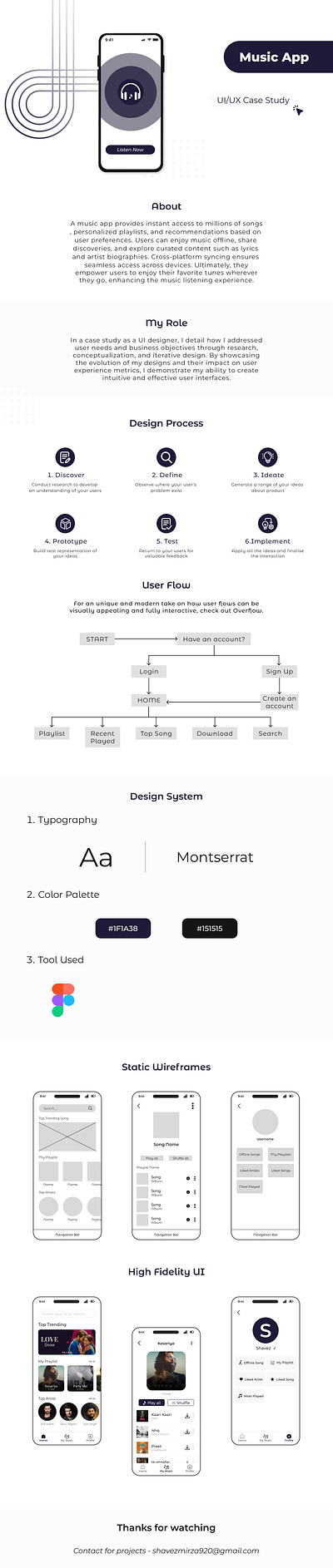 UI-UX Case Study for a Music App branding casestudy design design app event mangement graphic design logo music app music ui trending typography ui ui case study ui design ux ux case study ux design vector website design