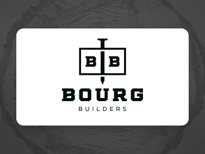 Bourg Builders Logo brand identity branding branding design construction logo contractor logo graphic design logo logo design nail logo