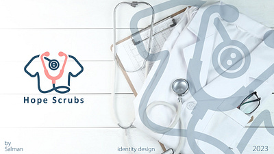 hope scrubs Medical uniforms design graphic design logo