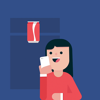 Selfie everyday animation character flat gifs motion graphics selfie