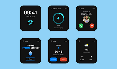 Smartwatch UI Design ui