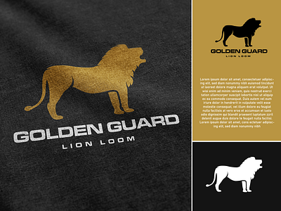 Golden Guard Logo Design animal branding design graphic design illustration lion lion logo logo