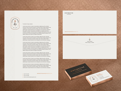 Distinctive Homes Stationery brand identity branding branding design business card business card design construction stationery contractor stationery graphic design home builder home builder stationery letterhead letterhead design luxury home stationery luxury stationery residential contractor stationery stationery design