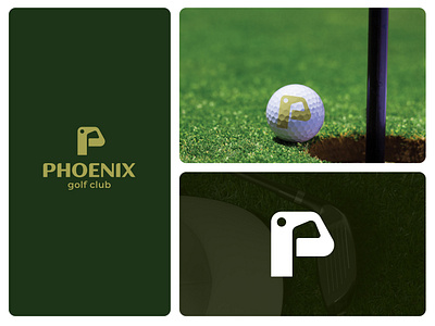 Phoenix golf club brand branding club design elegant glof graphic design illustration letter logo logo design logo designer logodesigner logotype mark modern negative space negativespace p sign