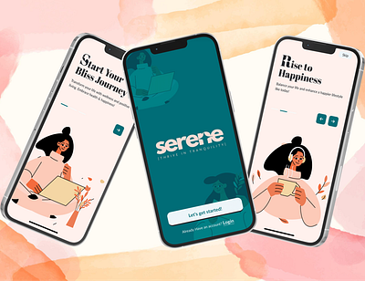 Serene: “Thrive in Tranquility” Wellness & Lifestyle Mobile App healthcare login meditation onboarding signup ui wellness