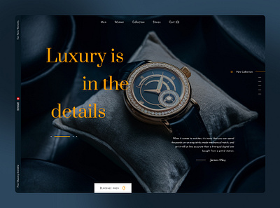 Luxury Watches b2c concept design desktop graphic design luxury typography ui ux watches