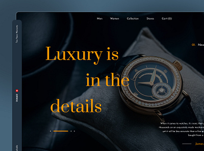 Luxury E-Commerce Concept for Premium Watches brand identity dark ui e commerce design elegant ui fashion ui high end branding interactive ui luxury design minimal design modern ui premium ui product showcase responsive design visual storytelling watch design