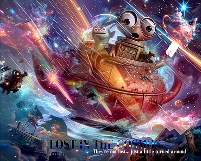 Lost in the Cosmos animation branding graphic design movie poster
