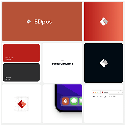 BDpos (POINT OF SALE APP)- Branding Essentials app app icon branding colors fonts icon types in movbile view logo of point sale web view