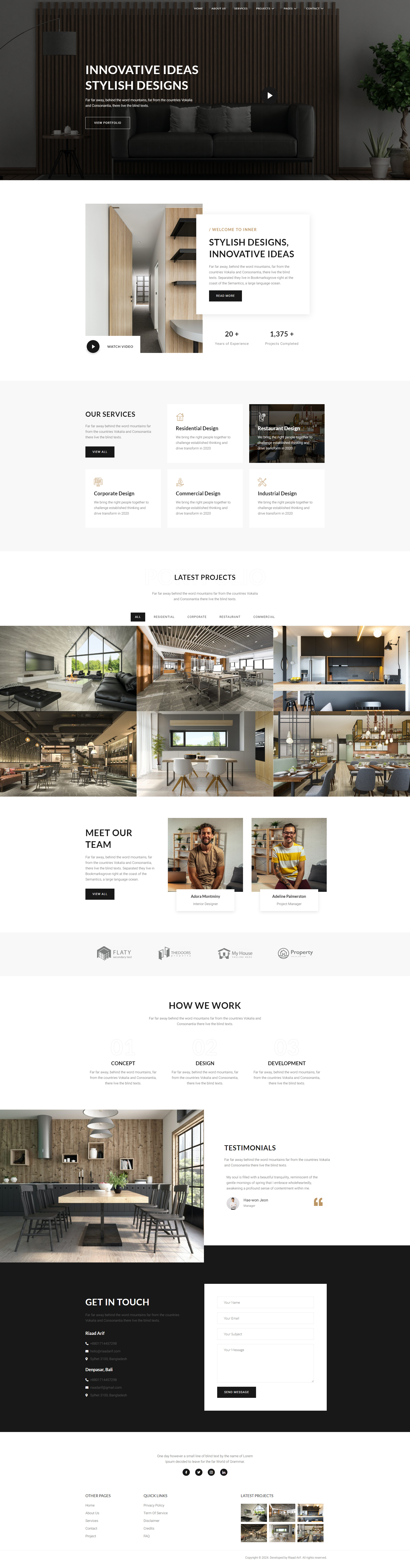 Interior Design & Architecture Website | WordPress architect design website architect website design architect websites architects website architects websites best architect website best architect websites building website construction website drag drop website engineering website industrial website interior design website landing page real estate website riaad arif services website design website architect website design for architects wordpress website design
