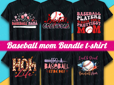 Baseball mom bundles T-shirt design. baseball baseball bundle baseball design baseball mom baseball mom tshirt baseball tshirt best tshirt branding design custom girl tshirt graphic design mom love mothers day trandy tshirt tshirt tshirt design tshirt illustration tshirt logo typography vector