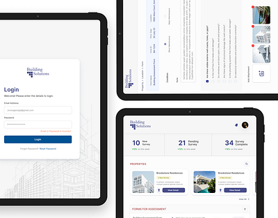 Property Inspections With Intuitive App Interface. 🏦 building cleanui dashboard graphic design interface minimal motion graphics newui plain trend ui white