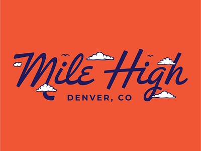 Mile High Type Testing 5280 bronco broncos colorado denver hoodzpah milehigh redondo script typedesign typography