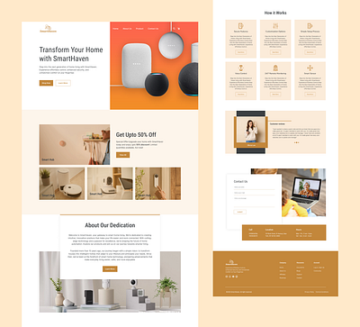 SmartHaven - Smart Devices Landing Page design typography ui ux
