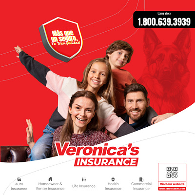 Visual Identity Proposal for Veronica's Insurance 3d animation graphic design social media