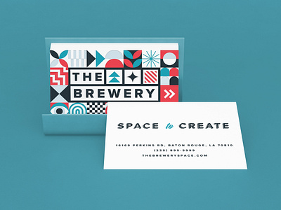 The Brewery Business Card brand identity branding branding design business card business card design graphic design office space branding pattern design shape design shared office space stationery stationery design