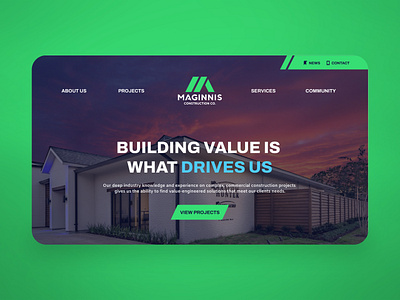 Maginnis Construction Website branding branding design builder website commercial construction website commercial contractor website construction website contractor website graphic design home construction website home contractor website residential contractor website ui website website design website layout