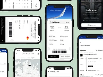 Your Hassle-Free All In One Booking Companion. ✈️ app application booking clean ui flight booking hotel booking minimal ui mobile app travel ui design