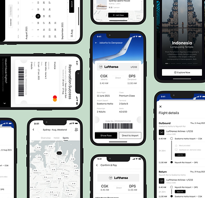 Your Hassle-Free All In One Booking Companion. ✈️ app application booking clean ui flight booking hotel booking minimal ui mobile app travel ui design