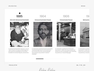 Minimal Timeline Section Design animation banner deaign branding design design a section doradesign doradsn figma graphic design illustration itsrehanraihan landing page opacityauthor section design timeline section typography ui ui design ux web design