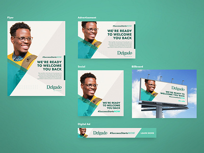 Delgado Community College "We're Ready" Campaign Collateral advertisement design brand identity branding branding design campaign collateral college college advertisement design college billboard design college branding college campaign college collateral college digital ad college flyer design college graphic design college social media college social media post college social post educational campaign flyer design graphic design