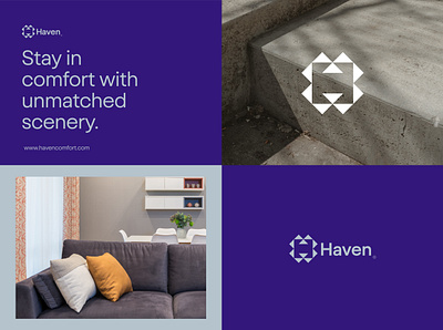 Haven brand identity branding comfort design furniture graphic design icon logo logo design logo designer minimal