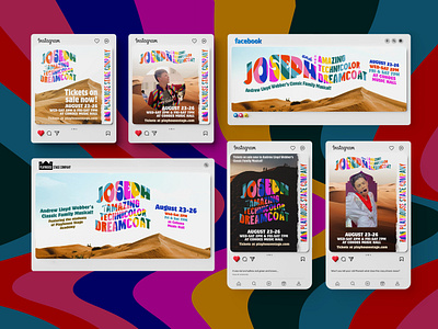 Joseph and the Amazing Technicolor Dreamcoat branding graphic design illustration instagram logo musical social media theater theatre