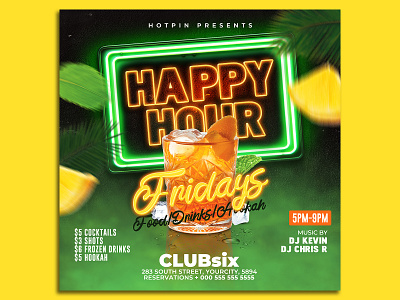 Happy Hour Flyer Template rb