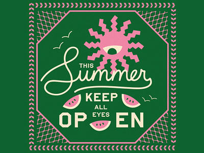 Summer Vibe design free palestine graphics illustration lettering summer sun 🇵🇸