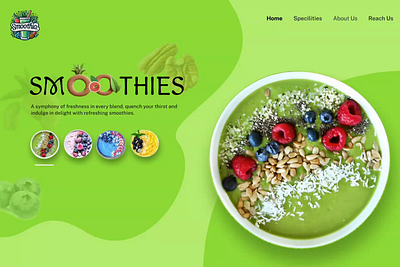 Get Your Favourite Smoothie animation smoothie site ui web design