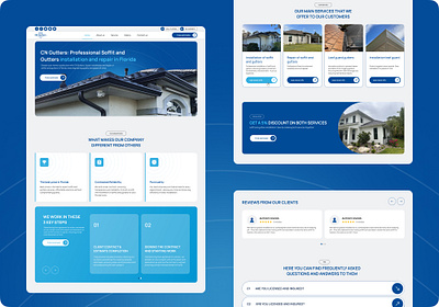 Multi-page website for "CN Gutters" building company construction design multi page ui ux web design website