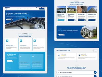 Multi-page website for "CN Gutters" building company construction design multi page ui ux web design website