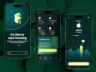Finance Investment App 3d animation branding design graphic design illustration logo motion graphics ui
