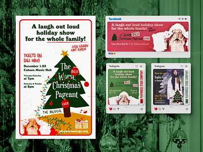 The Best Christmas Pageant Ever branding graphic design logo musical poster social media theater theatre