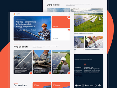 Solar Panel Company — Website adci drupal landing design langing solar company solar energy ui ui design web design web development website website design