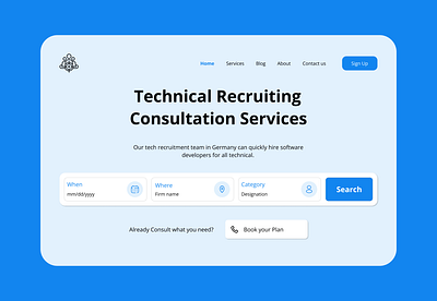 Recruiting Services Agency Landing Page (Web App Design) landing page m haseeb recruiting services agency web app design web design webappdesign websiote design