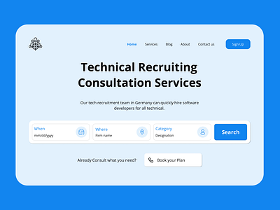 Recruiting Services Agency Landing Page (Web App Design) landing page m haseeb recruiting services agency web app design web design webappdesign websiote design