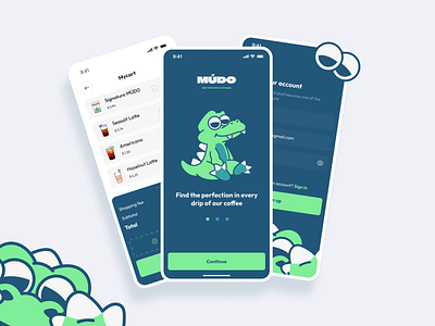 MÚDO - Coffeeshop Delivery App animation app character character design coffeeshop delivery app graphic design illustration logo mascot mascot character mascot design mobile app ui ui ux