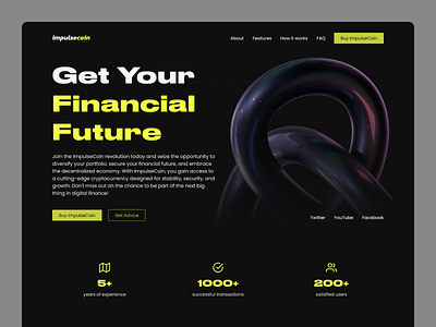 ImpulseCoin Landing Page landing ui ux web design