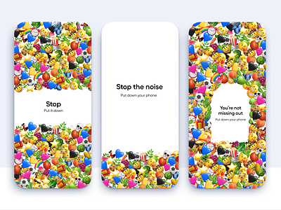 Wallpapers to remind you to put down your phone emoji mobile principles stop ui