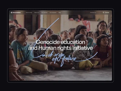 GenocideEdu | NGO website | Web Design animation donation hand draw animation landing page motion graphics ngo ngo website no code nocode nonprofit uiux uiuxdesign webflow