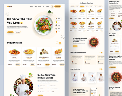 Food website design figma food website food website design ui ux web design