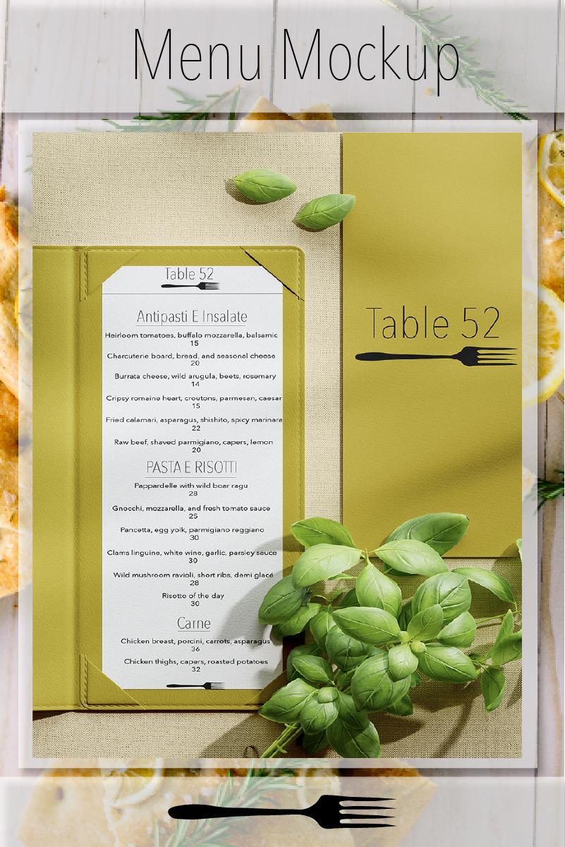 Table 52 Menu Design by Max Pofcher on Dribbble