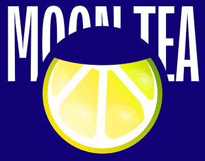 NEW CASE (Moon Tea) blue brand branding business illustration cafe design digital illustration graphic design illustration illustrator lemon logo moon night typography ui