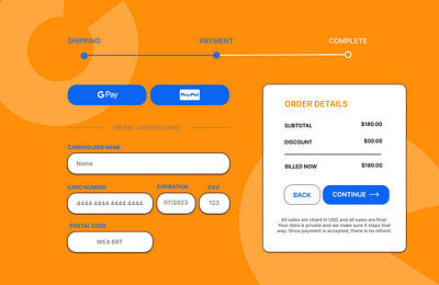 Daily UI #002: Credit Card Checkout branding dailyui design dribbble graphic design minimaldesign ui