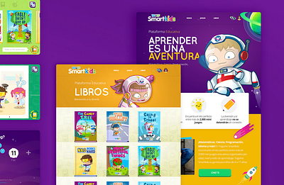 Yogome Smart Kids Landing Page austronauta colors kids landing page