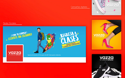 Vazza Regresa a Clases azul kids rojo social media zapatería