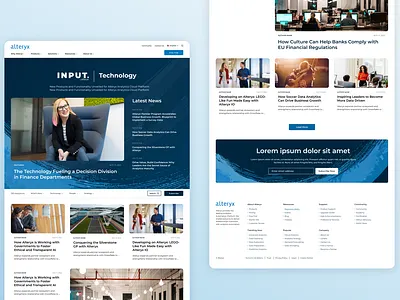 Technology Blog Homepage blog homepage blog page design branding data and analytics design digital design graphic design homepage design landing page design tech blog web design website design